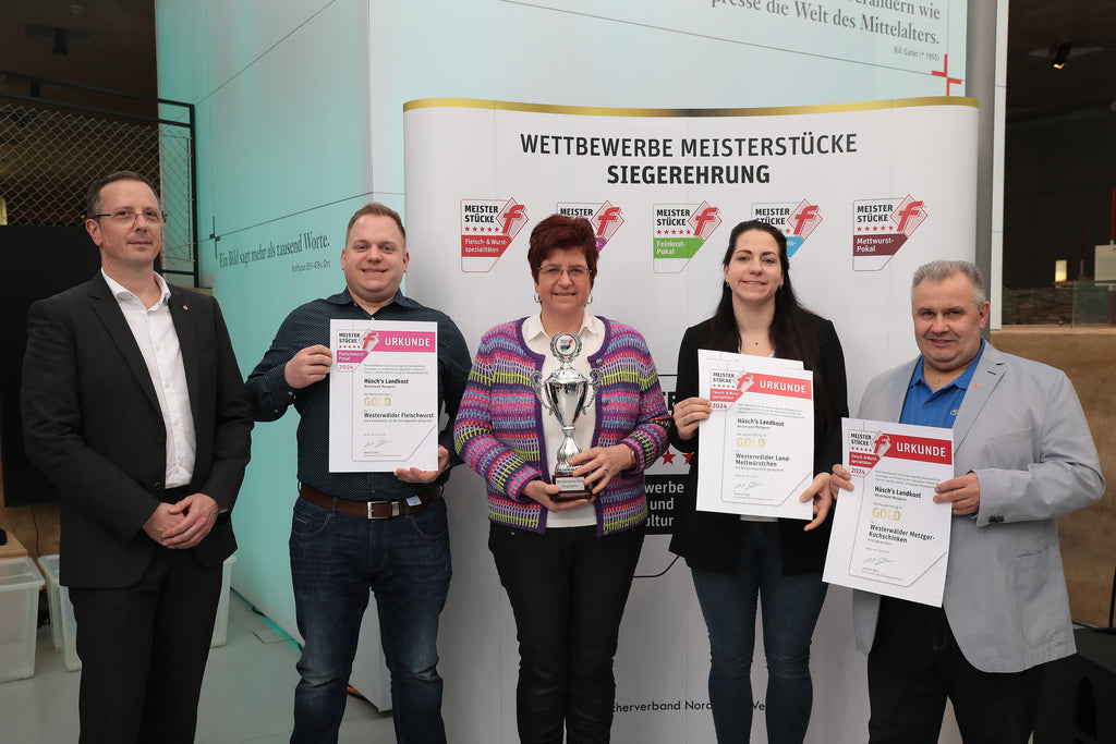 7-mal Gold für die Westerwald Metzgerei Hüsch´s Landkost GmbH in Rosenheim!