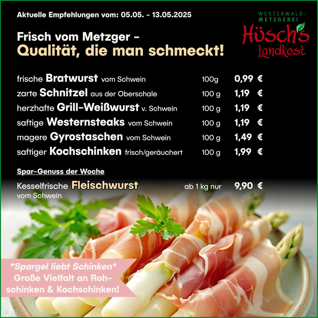 Aktuelle Angebote bei Hüsch´s Landkost!