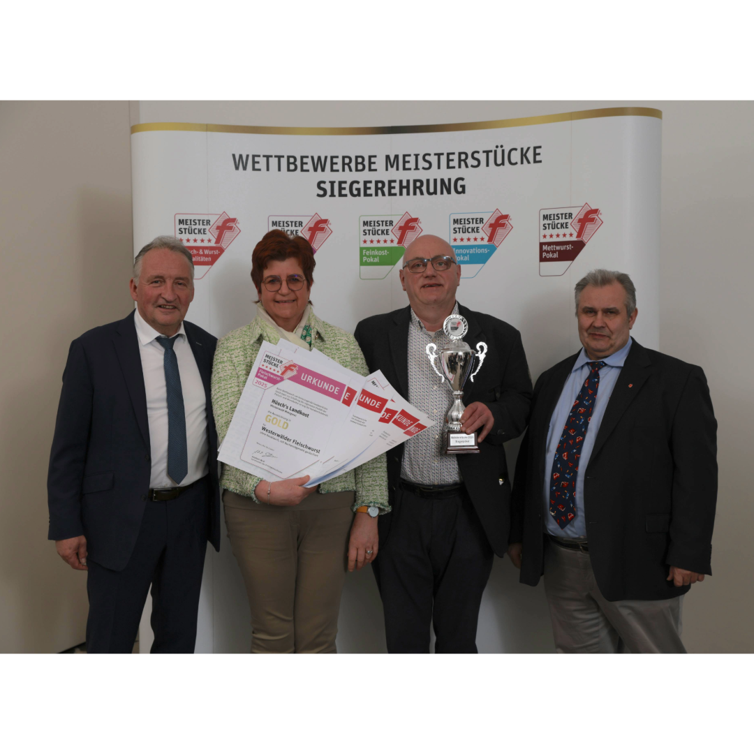 Ausgezeichnet bei den Meisterstücken: Metzgerei Hüsch´s Landkost GmbH aus Rosenheim Überzeugt mit herausragender Handwerkskunst