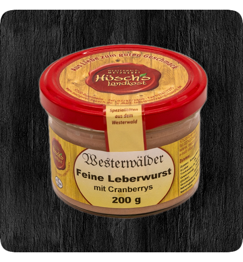 Feine Leberwurst mit Cranberrys